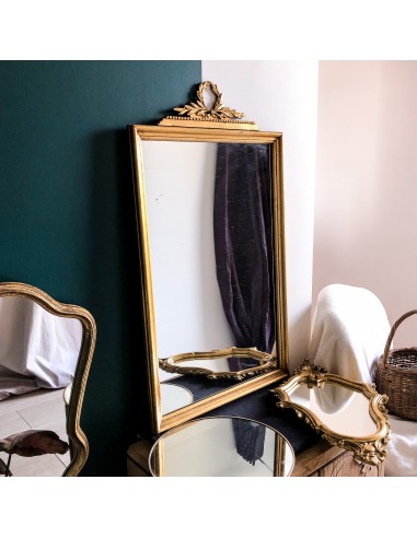 Grand miroir en bois doré à la feuille d’or de votre