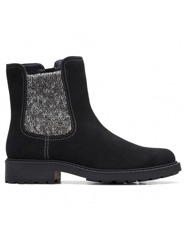 Clarks Opal Sky Black Suede Boot (Women's) paiement sécurisé