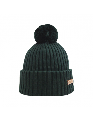 Superyellow Kide Dark Green Merino Wool Beanie (Unisex) online