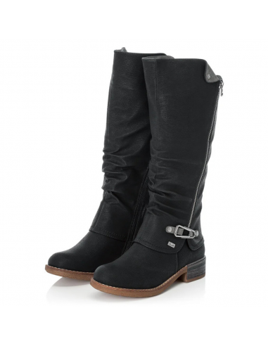 Rieker Fabrizia 52 Black Tex Tall Boot (Women's) Comparez et commandez 