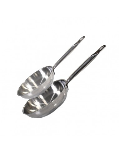 Lot de 2 poêles inox de 24 cm et 28 cm Elo Profi Therm Profitez des Offres !