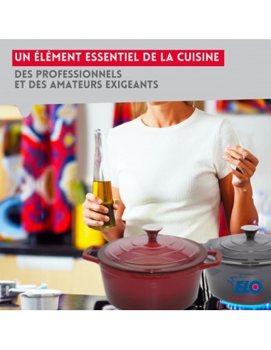 Cocotte 26 cm en fonte émaillée gris classique 4.5 L Elo votre restaurant rapide dans 