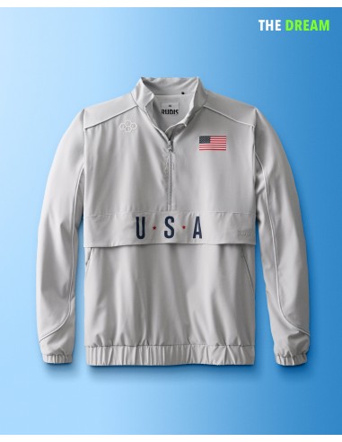 USA Flag 1/4 Zip Windbreaker solde